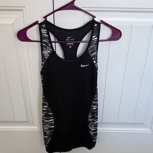 Nike Black and White Dri-FIT Tank Top